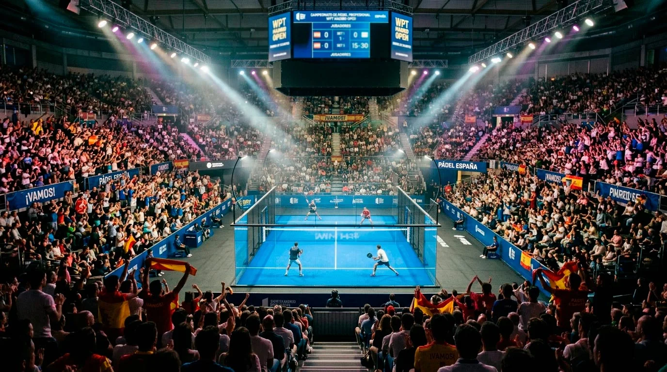 Grada llena de espectadores durante un torneo Major de Premier Padel